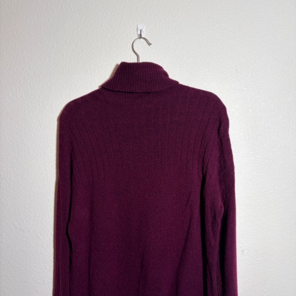 Madewell Purple Turtleneck Wool Blended Classic Pullover Sweater SIZE S - Picture 9 of 12
